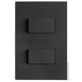 Conjunto Interruptor Duplo (1 Simples + 1 Paralelo) 4x2 - RECTA Grafite Satin Fosco